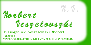 norbert veszelovszki business card